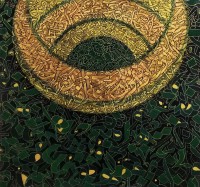 Mudassar Ali, 18 x 18 Inch, Oil on Canvas, Calligraphy Painting, AC-MSA-008